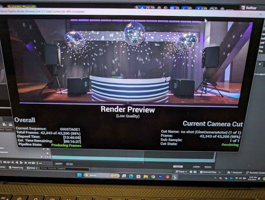 Hosting Set rendering in Unreal Engine